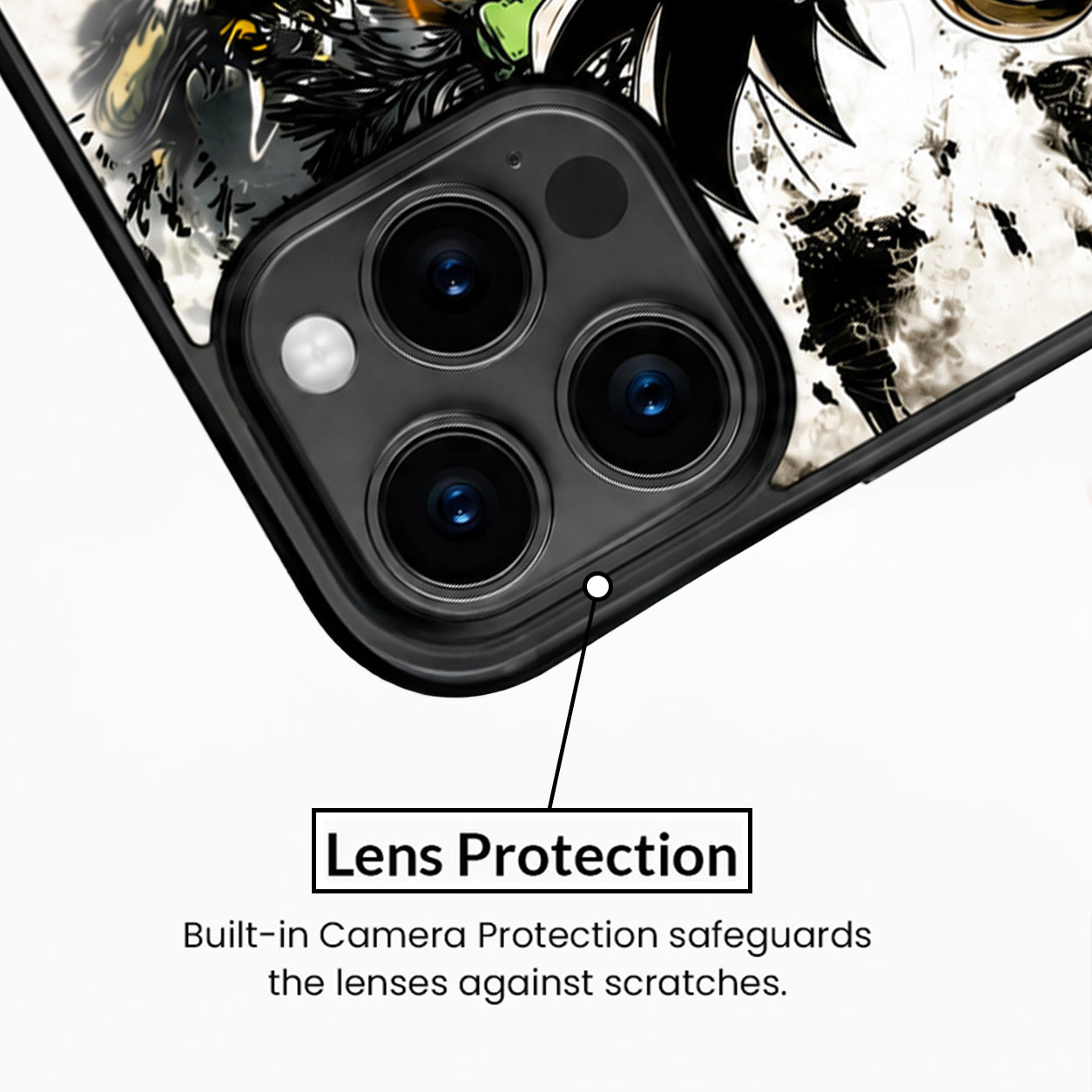 Anime Warrior Glitch Effect Phone Case