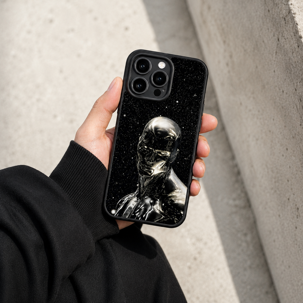 Liquid Metal Human Phone Case