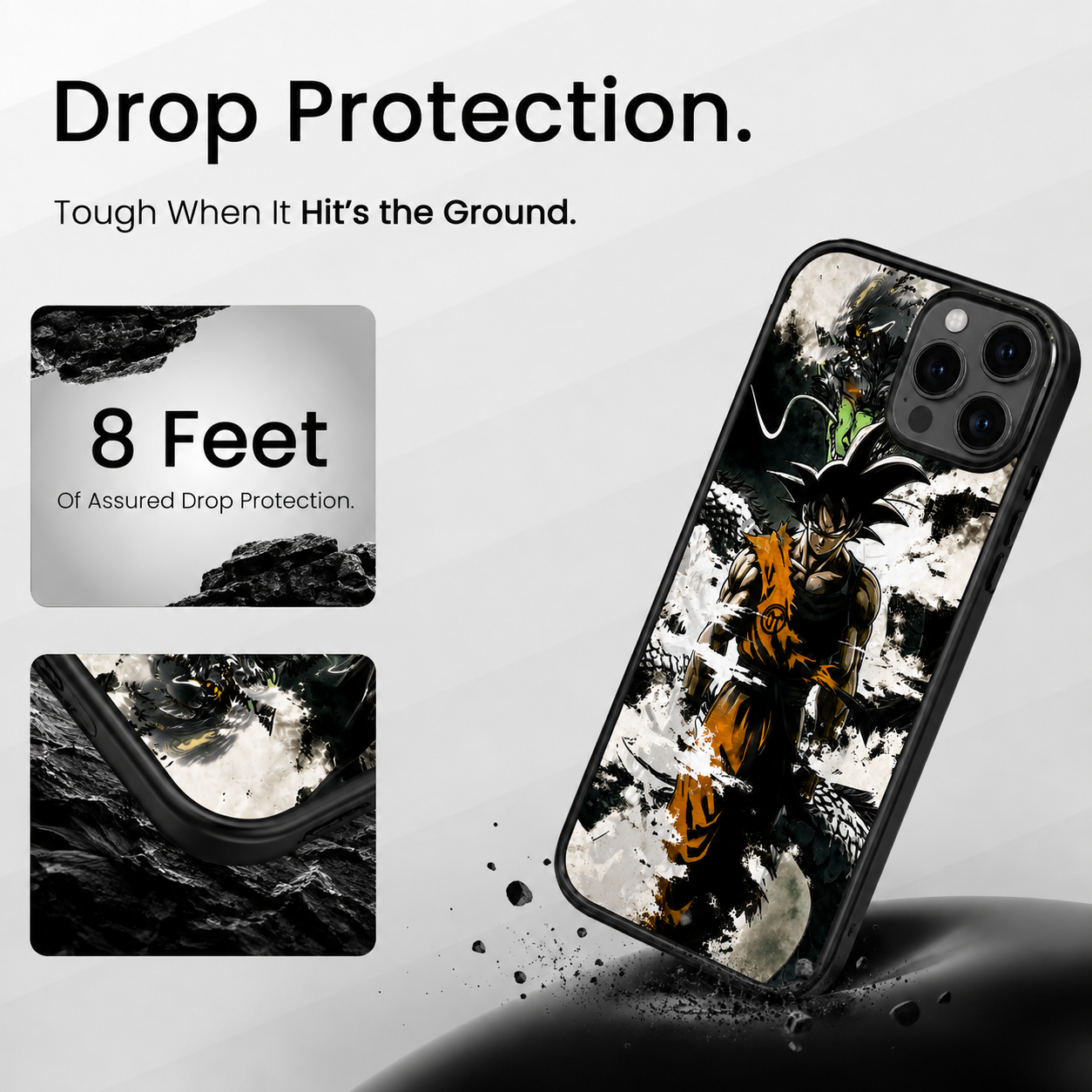 Anime Warrior Glitch Effect Phone Case