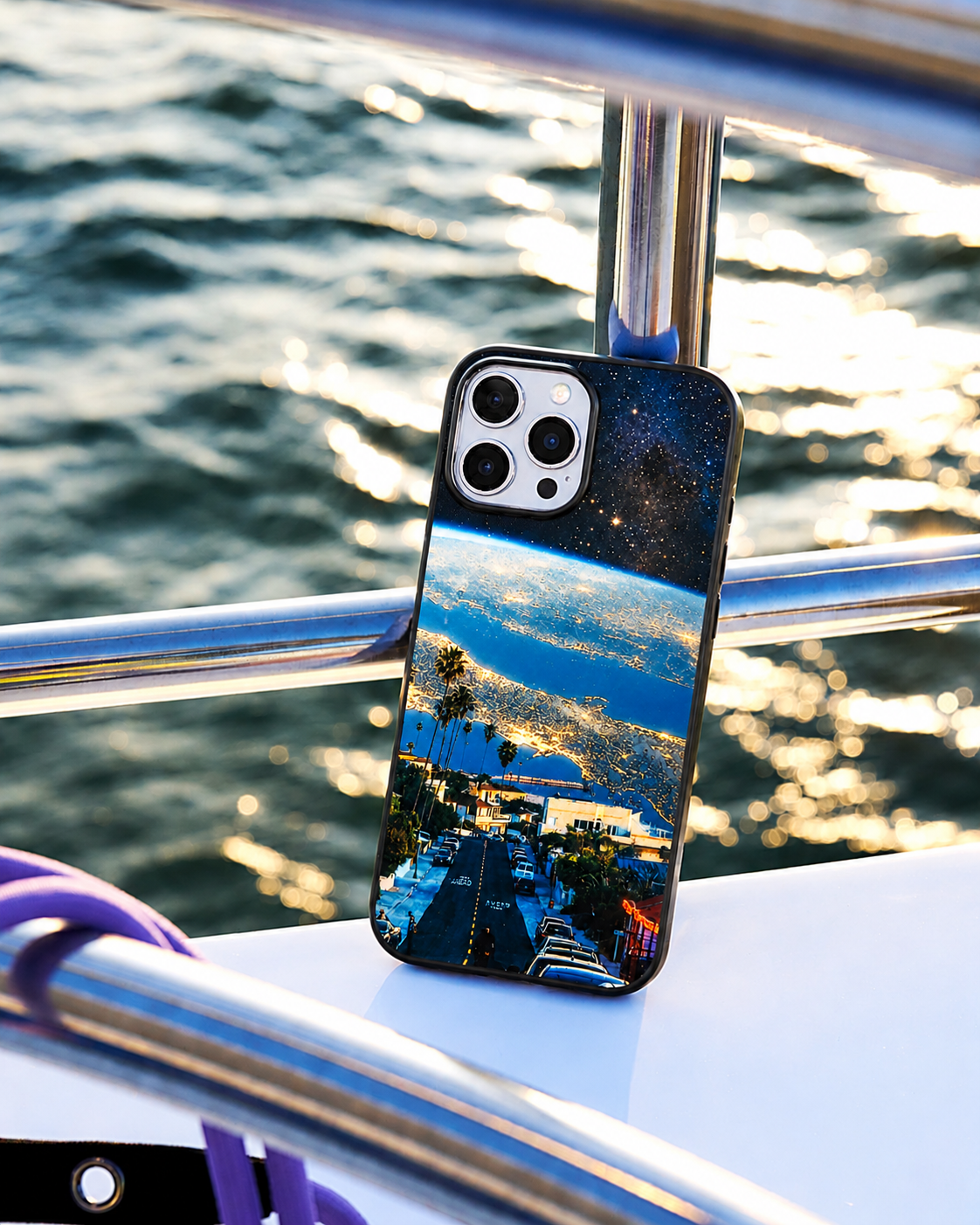 Earth from Space City Street Phone Case