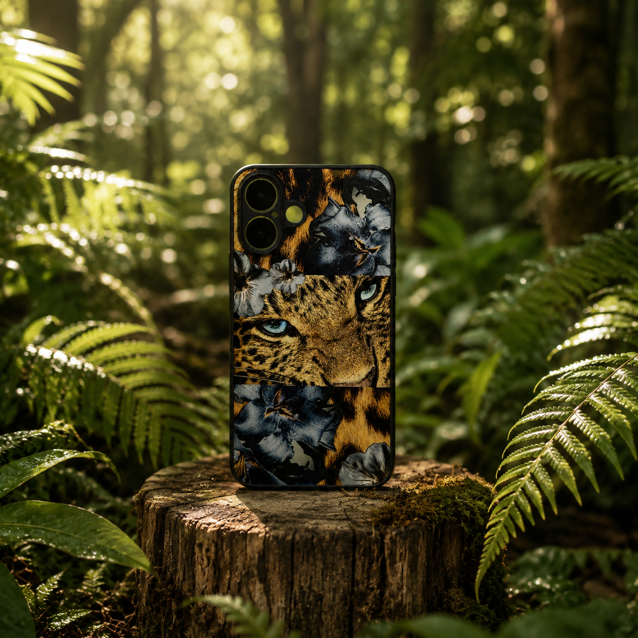 Leopard & Floral Print Phone Case