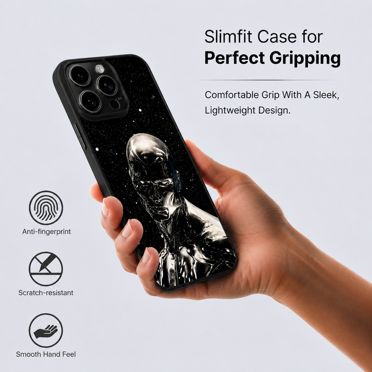 Liquid Metal Human Phone Case