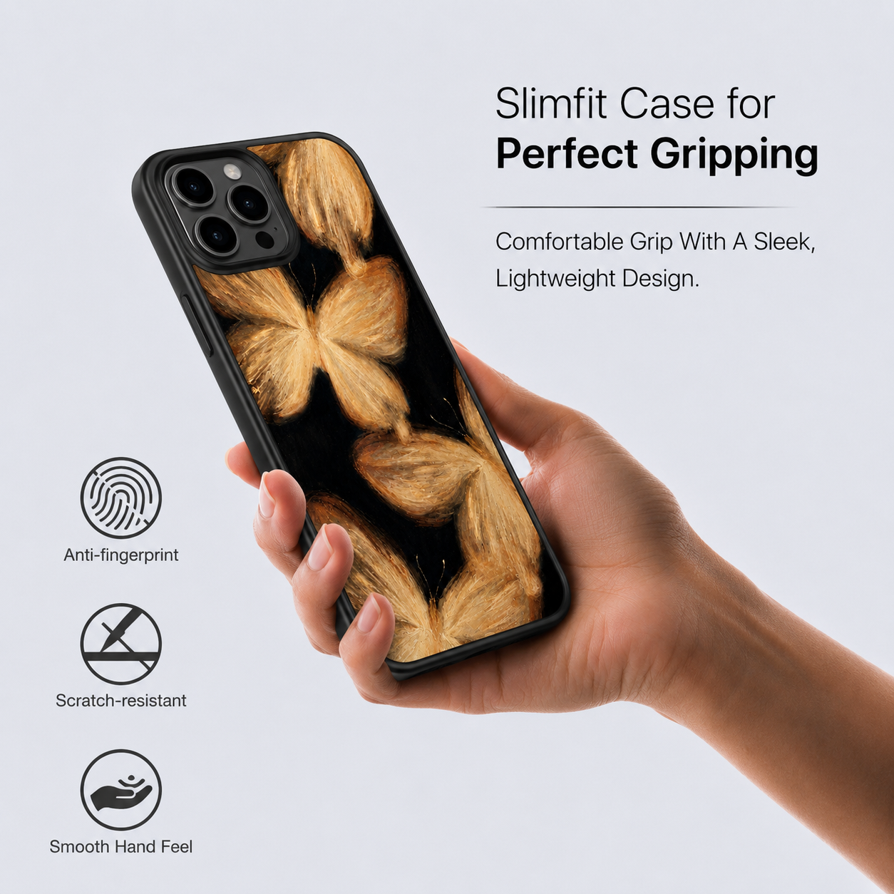Golden Butterfly Art Phone Case