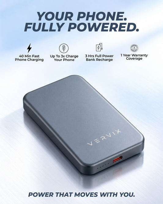 Titanium Magnetic Wireless Power Bank