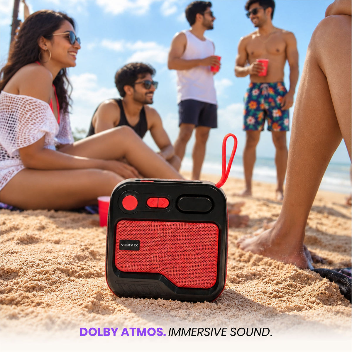 Tony Portable Bluetooth Speaker – Dolby Atmos, Deep Bass & RGB Lighting