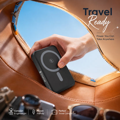 Titanium Magnetic Wireless Power Bank