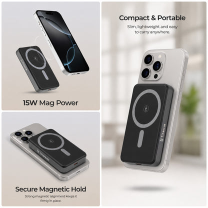 Titanium Magnetic Wireless Power Bank