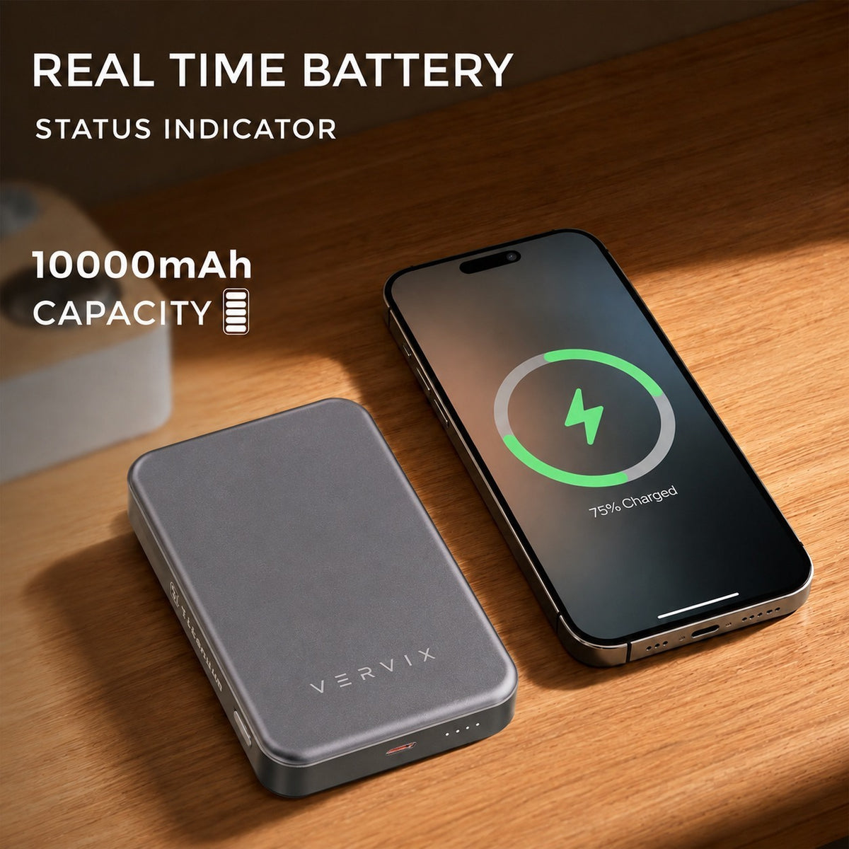 Titanium Magnetic Wireless Power Bank